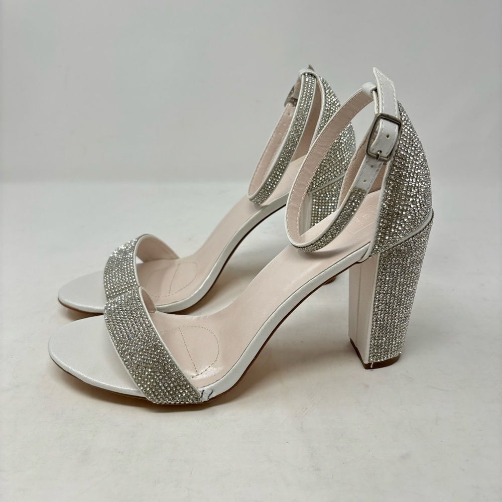 Nwt Db Studio David’s Bridal Crystal Block Heel S… - image 5